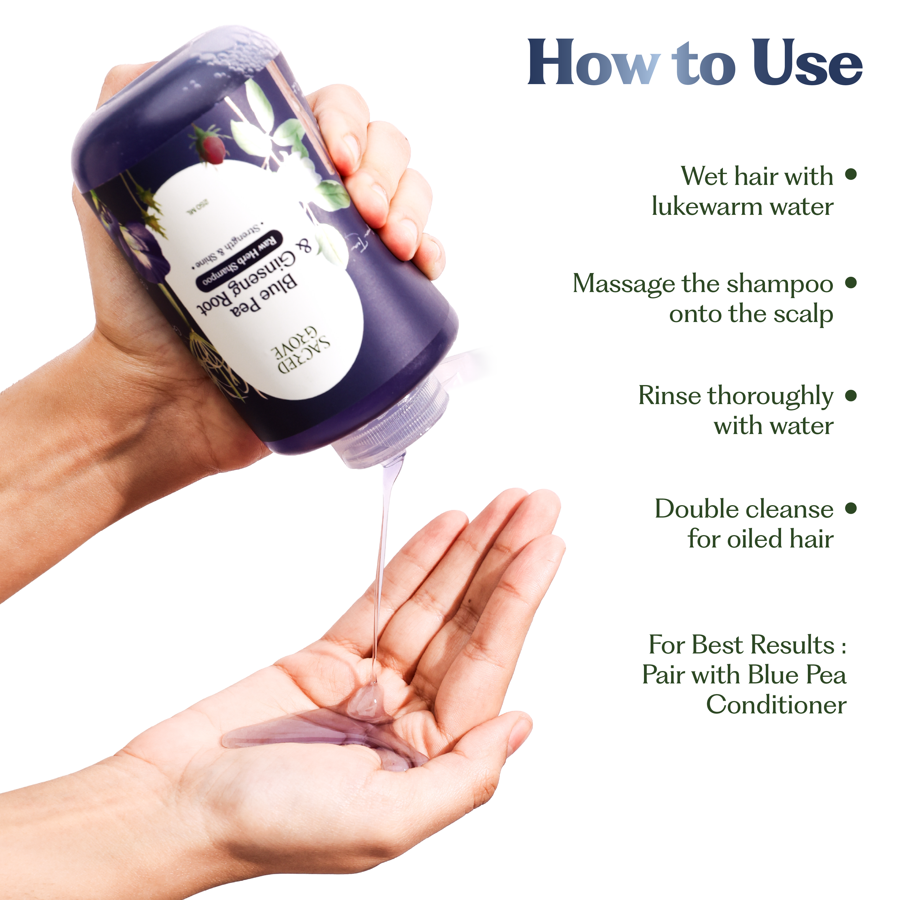 Blue Pea & Ginseng Root Strengthening Shampoo B1G1