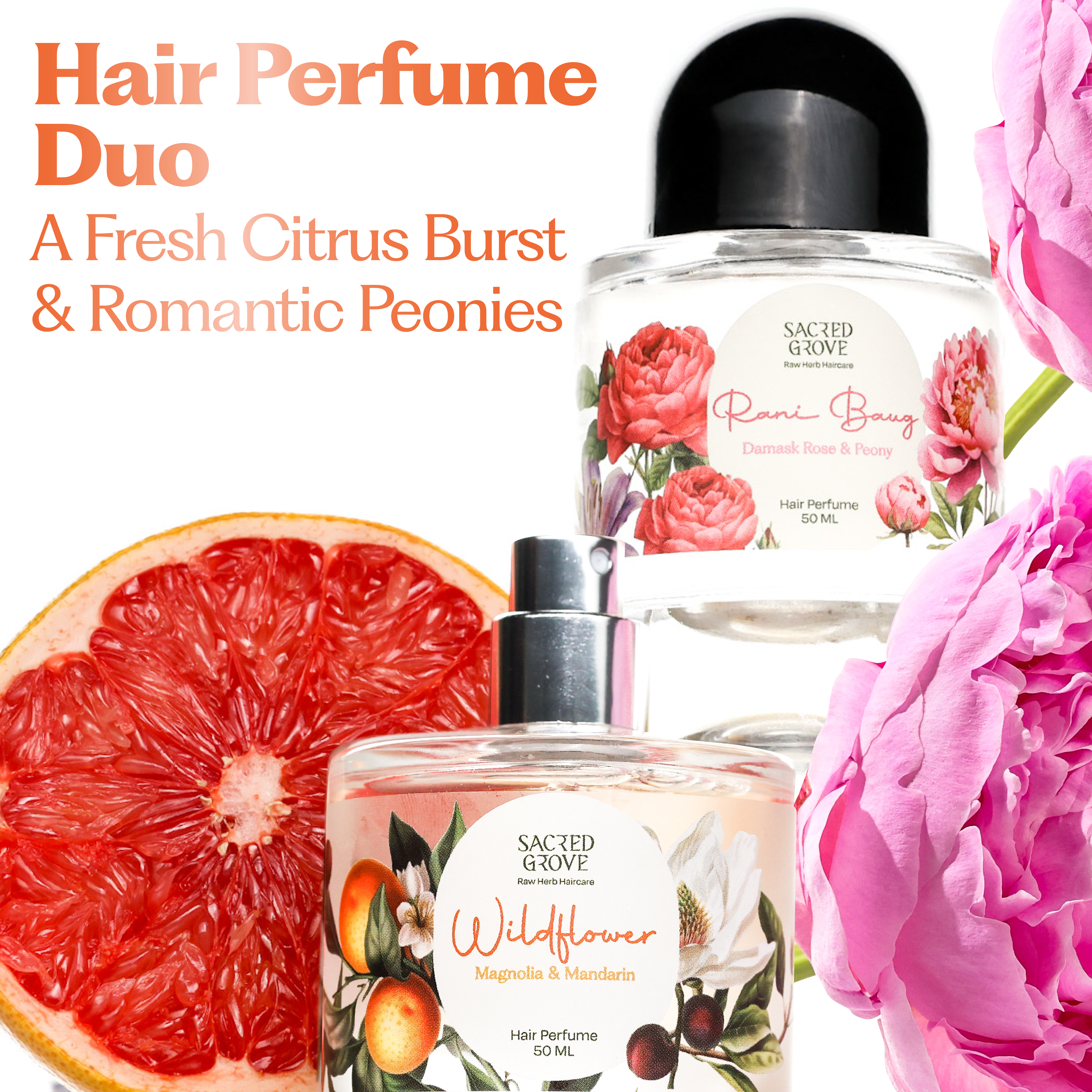 The Bloom Duo – Rani Baug & Wildflower Hair Perfume Combo